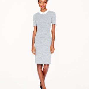 JCrew Grey Dress with Peter Pan Collar